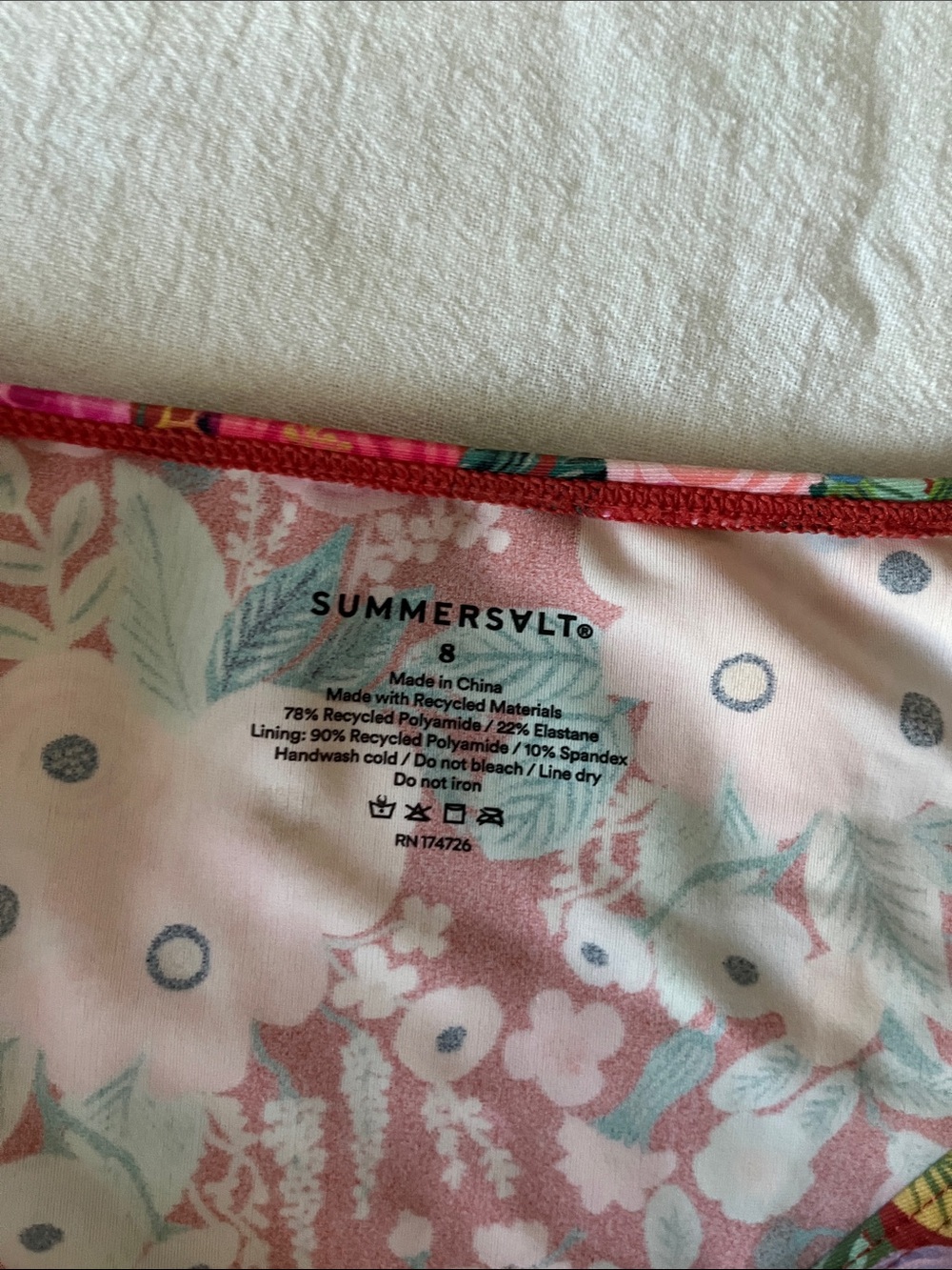 summersalt x rifle paper co One-Shoulder Bikini Set - Picture 3 of 8
